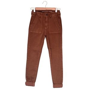 NWOT American Eagle Brown High Rise Skinny Jegging Cargo Pants